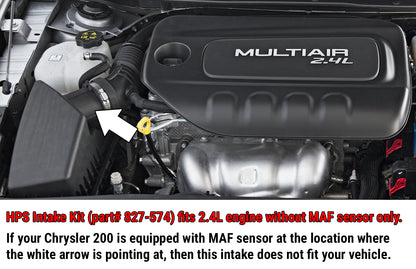 HPS Performance Air Intake Kit with Heat Shield, Blue, 827-574BL