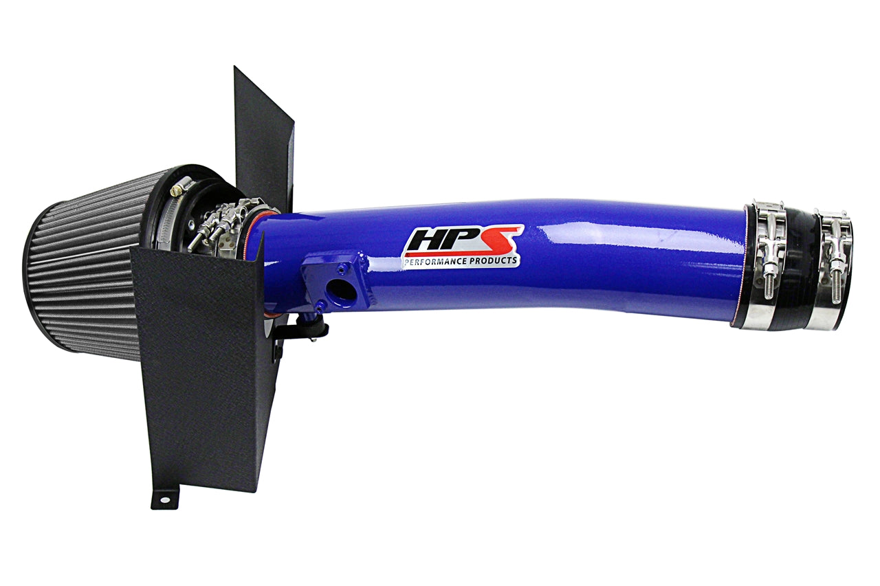 HPS Performance Air Intake Kit with Heat Shield Blue 827-583BL