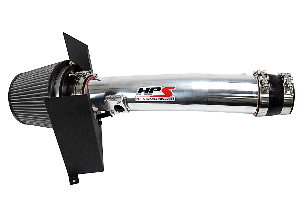 HPS Performance Air Intake Kit with Heat Shield Polished 827-583P