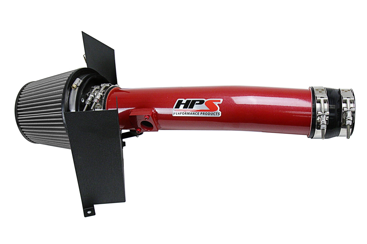HPS Performance Air Intake Kit with Heat Shield Red 827-583R