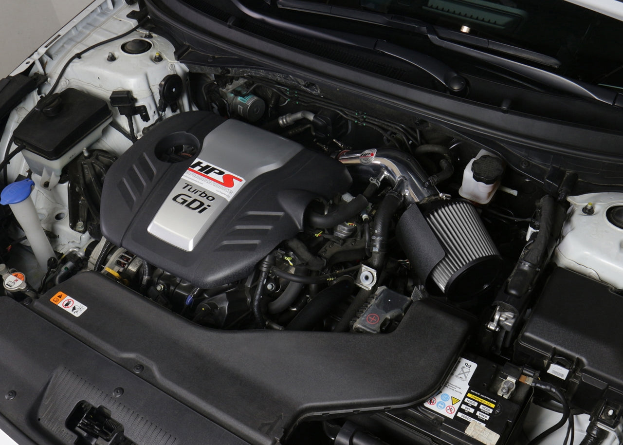 HPS Performance Air Intake Kit with Heat Shield, Polished, 827-594P