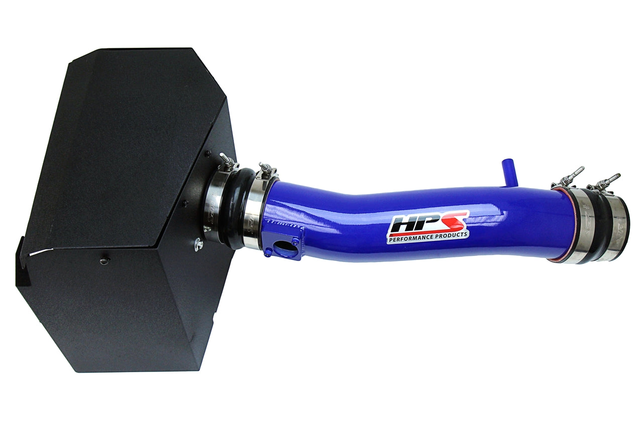 HPS Performance Air Intake Kit with Heat Shield, Blue, 827-595BL