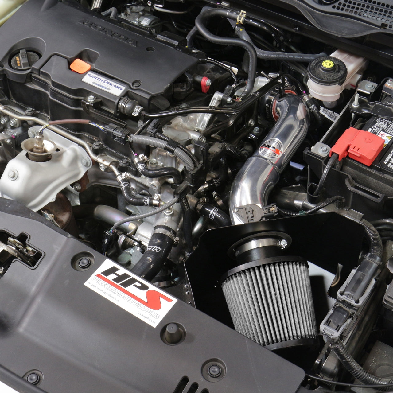 HPS Performance Air Intake Kit with Heat Shield, Blue, 827-599BL