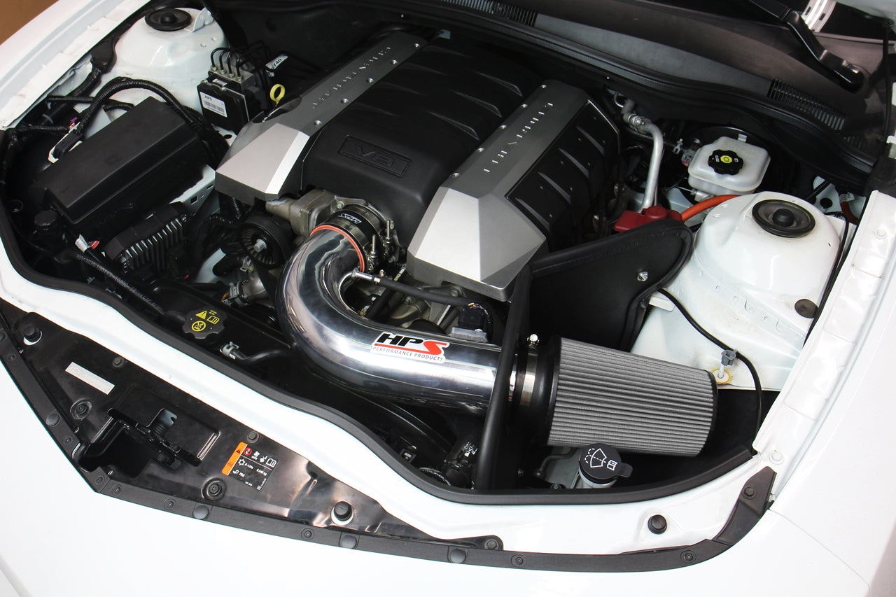 HPS Performance Air Intake Kit with Heat Shield, Blue, 827-607BL