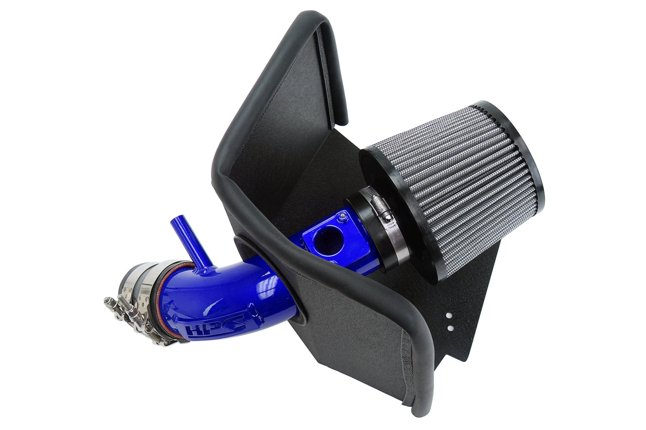 HPS Performance Air Intake Kit with Heat Shield Blue 827-619BL