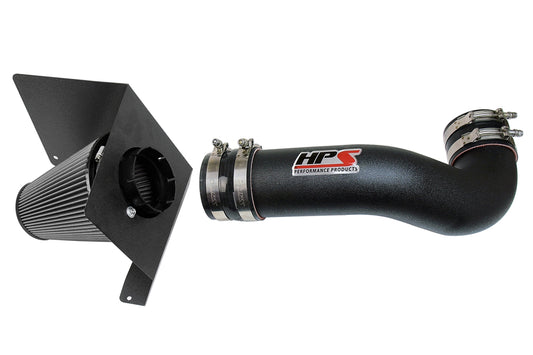 HPS Performance Air Intake Kit with Heat Shield Black 827-622WB