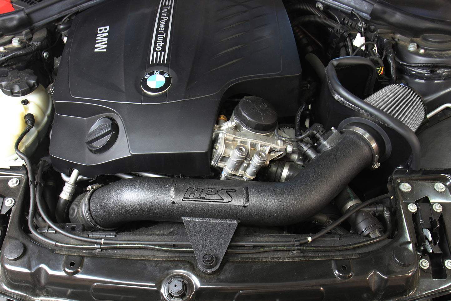HPS Performance Air Intake Kit with Heat Shield, Red, 827-625R