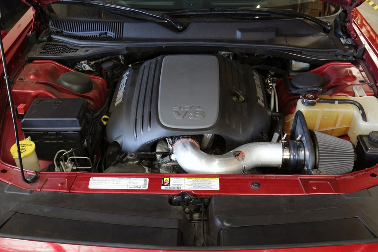 HPS Performance Air Intake Kit with Heat Shield, Polished, 827-627P