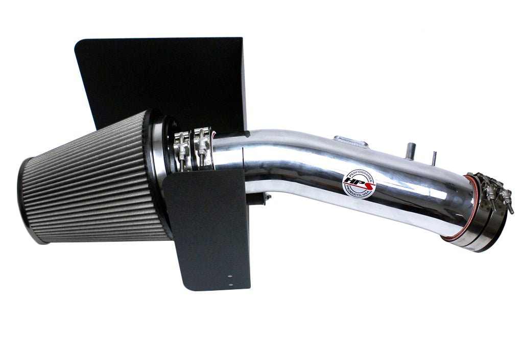 HPS Performance Air Intake Kit with Heat Shield Polished 827-629P