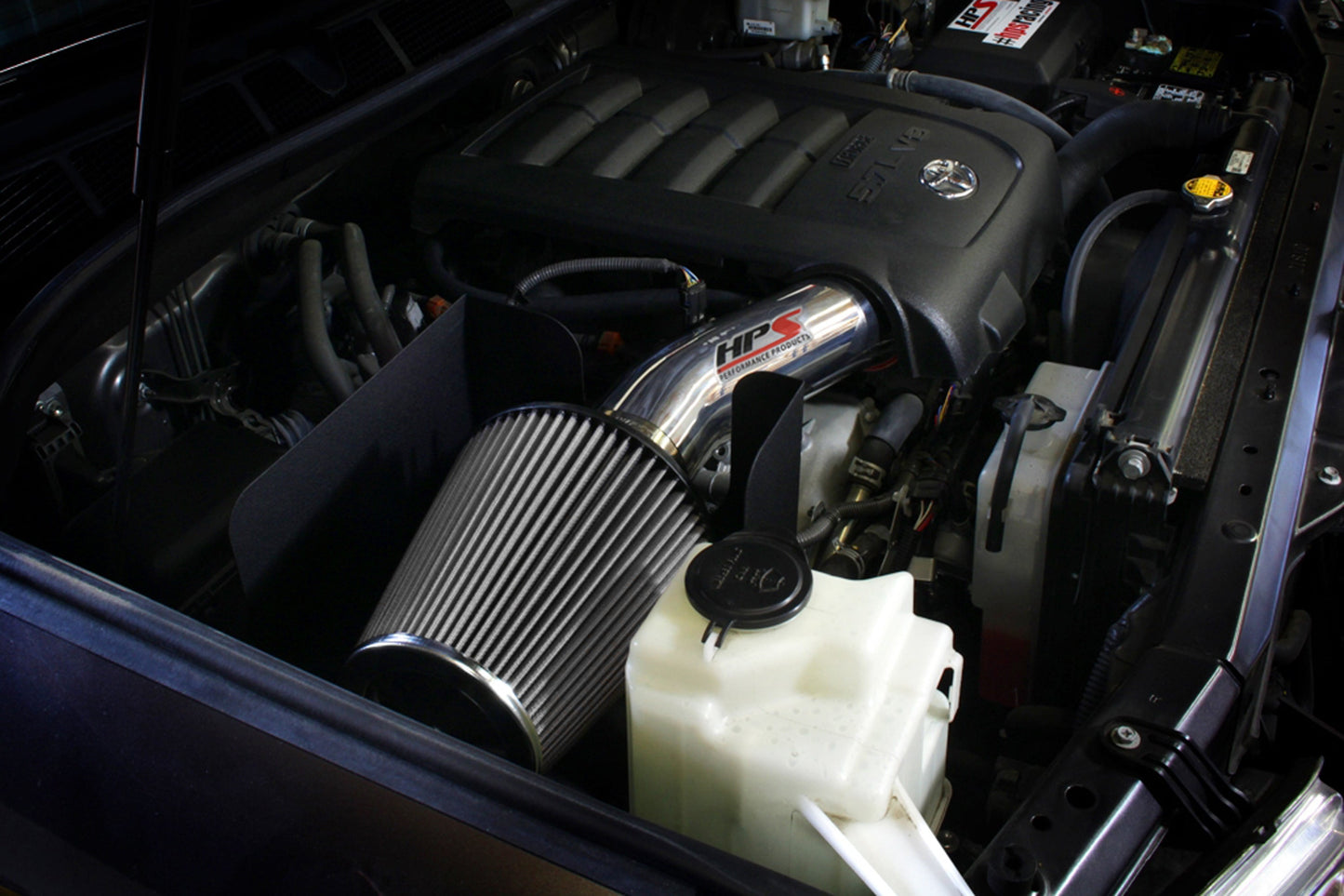 HPS Performance Air Intake Kit with Heat Shield, Red, 827-629R