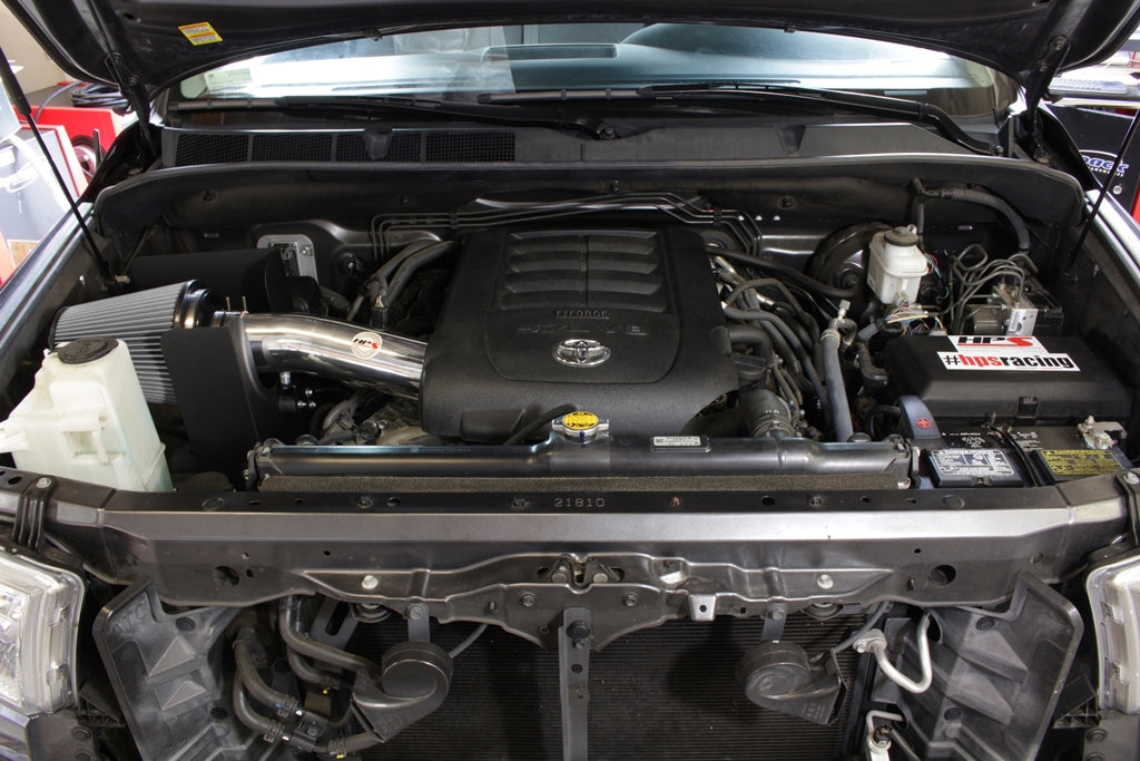 HPS Performance Air Intake Kit with Heat Shield, Polished, 827-629P