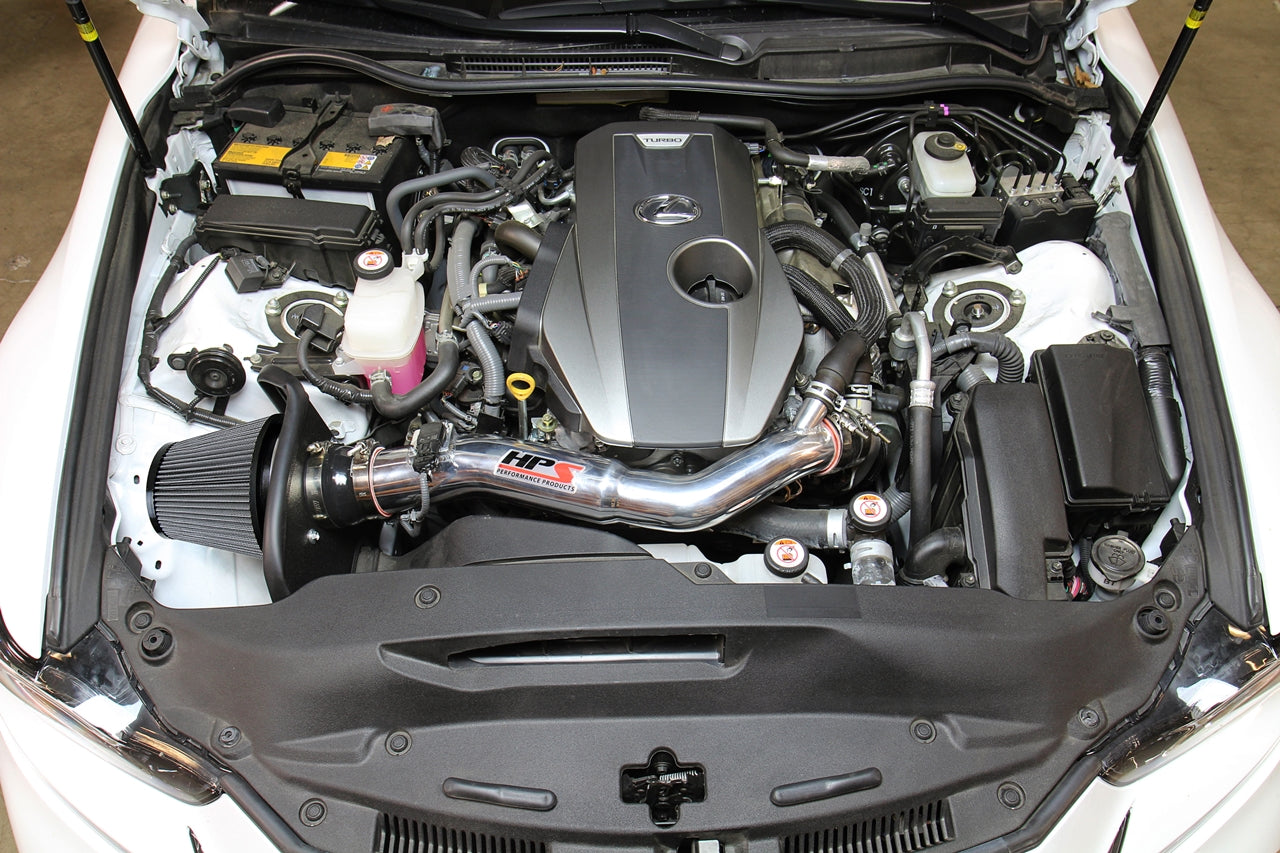 HPS Performance Air Intake Kit with Heat Shield, Red, 827-633R