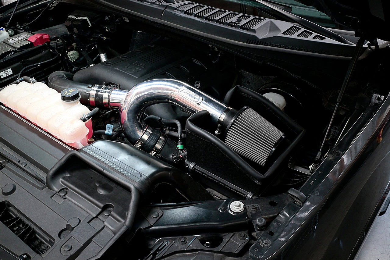 HPS Performance Air Intake Kit with Heat Shield, Red, 827-634R