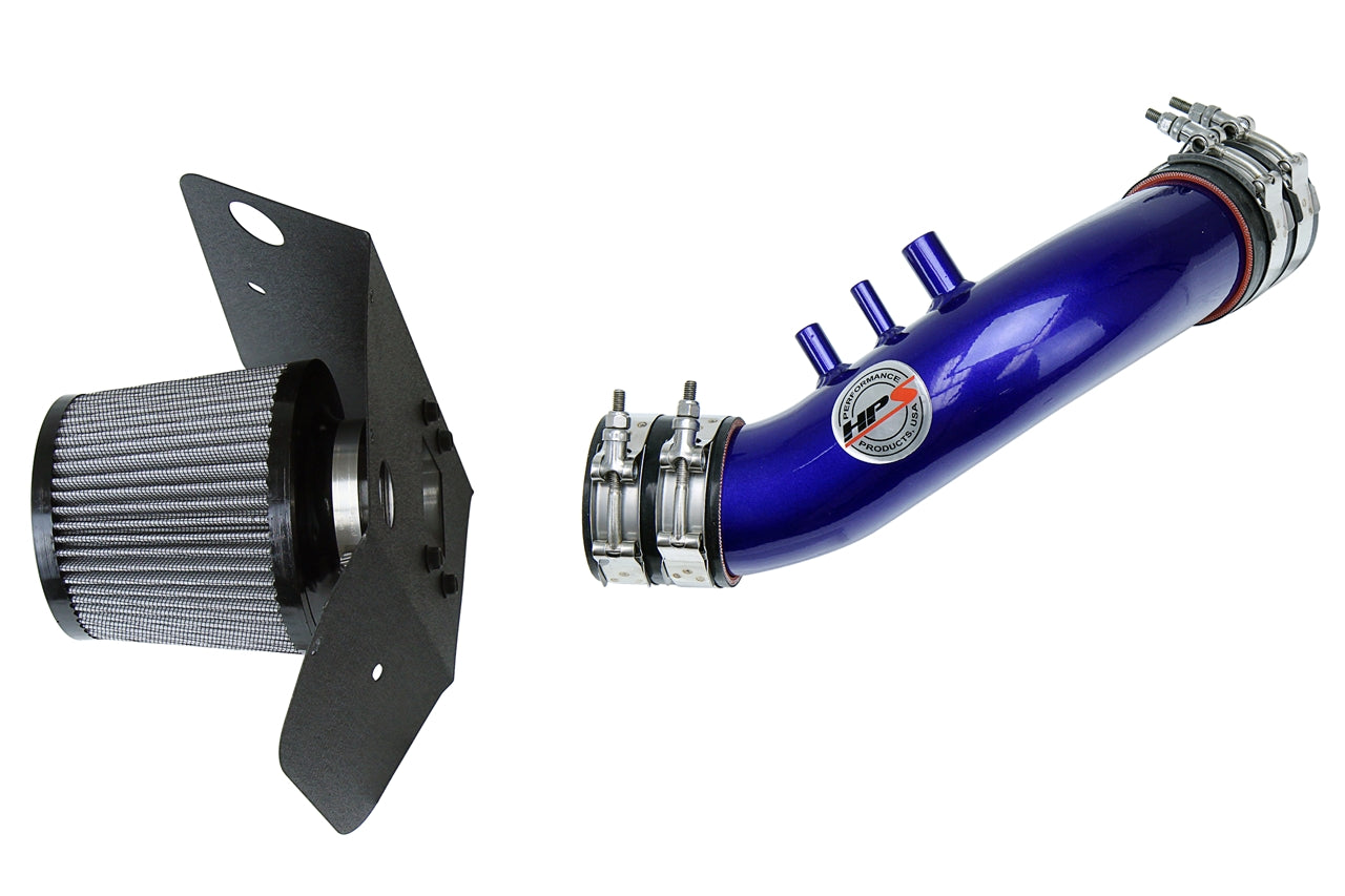 HPS Performance Air Intake Kit with Heat Shield Blue 827-636BL