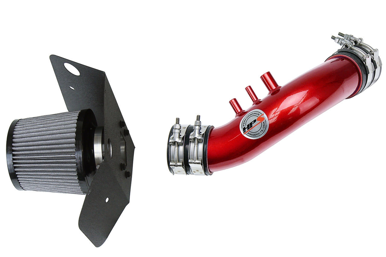 HPS Performance Air Intake Kit with Heat Shield Red 827-636R