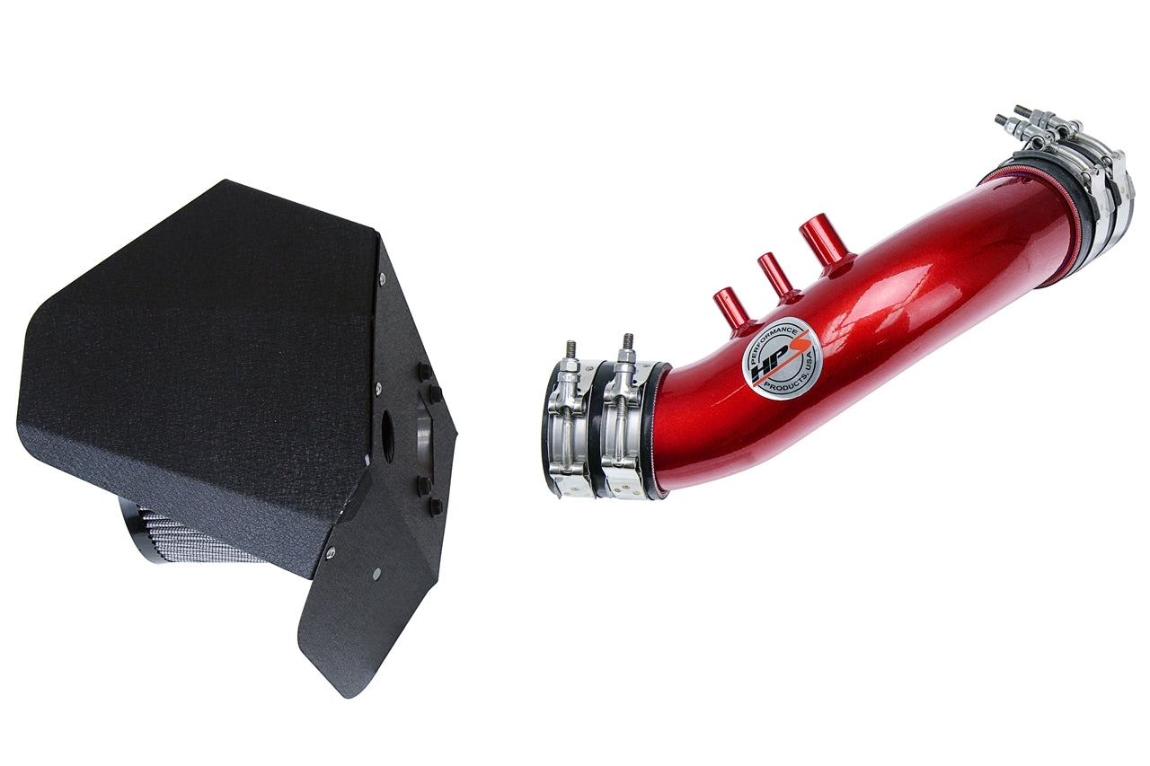 HPS Performance Air Intake Kit with Heat Shield, Red, 827-636R