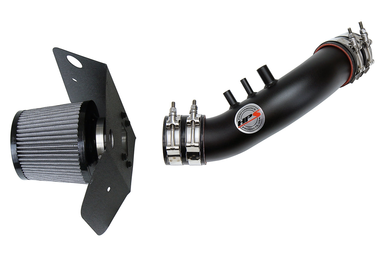 HPS Performance Air Intake Kit with Heat Shield Black 827-636WB