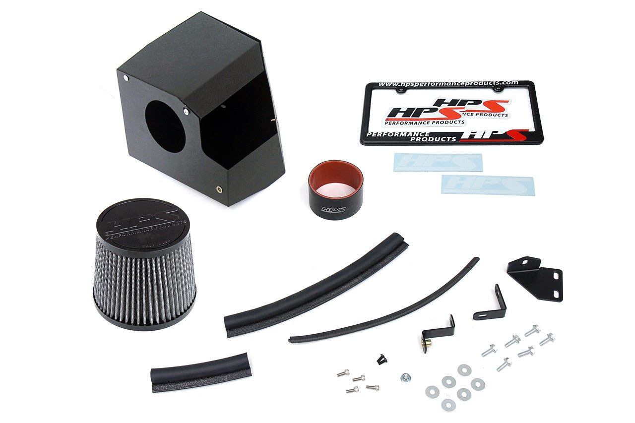 HPS Performance Air Intake Kit with Heat Shield, Black, 827-656WB