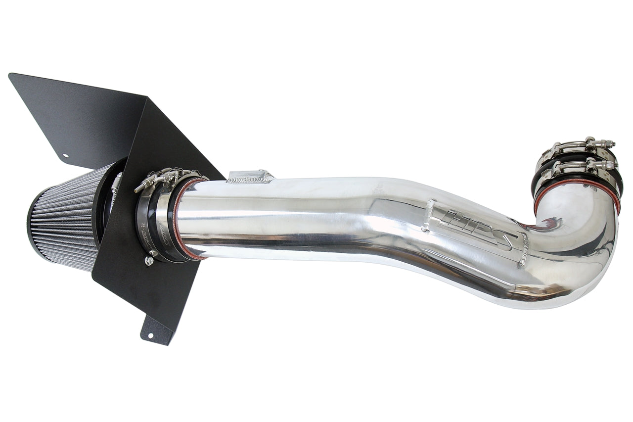 HPS Performance Air Intake Kit with Heat Shield Polished 827-667P