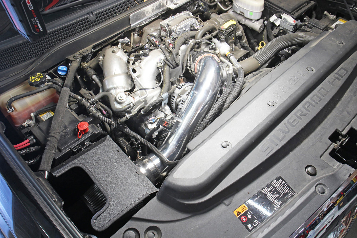 HPS Performance Air Intake Kit with Heat Shield, Blue, 827-674BL