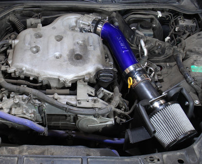 HPS Performance Air Intake Kit with Heat Shield, Blue, 827-679BL