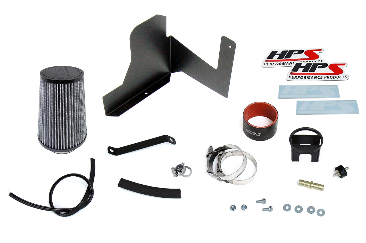 HPS Performance Air Intake Kit with Heat Shield, Blue, 827-684BL