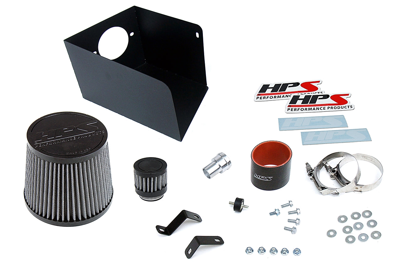 HPS Performance Air Intake Kit with Heat Shield, Blue, 827-685BL