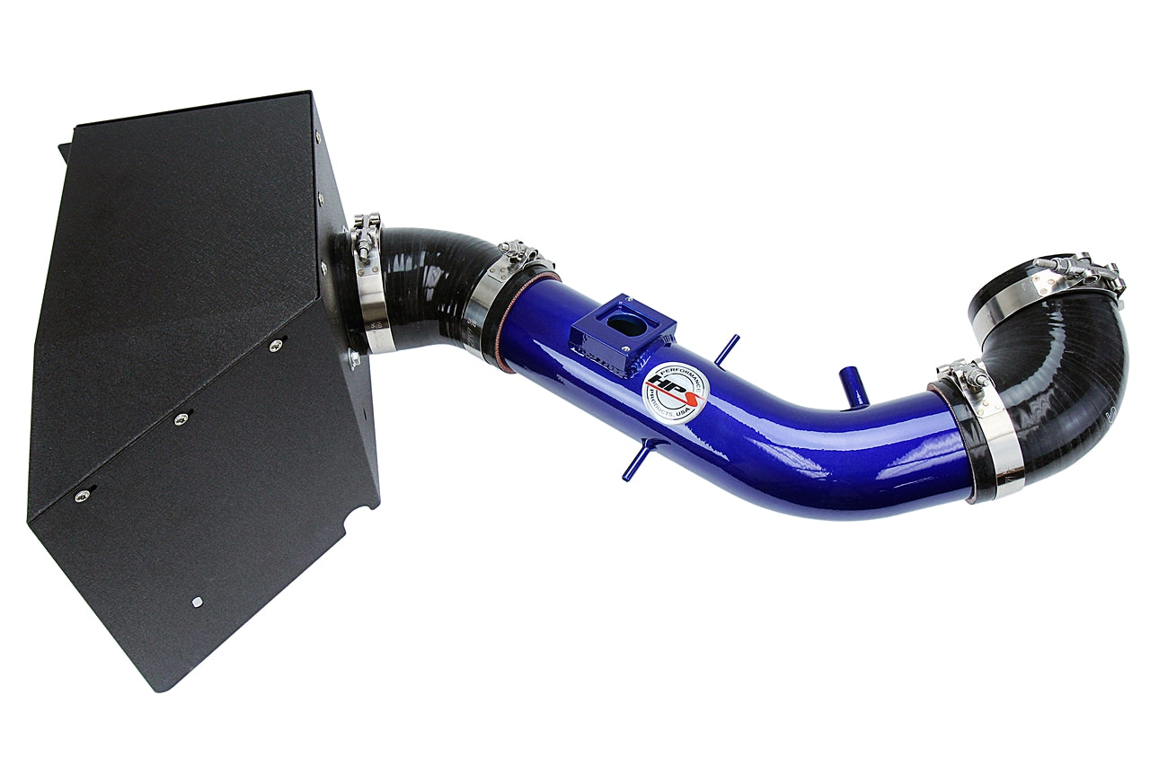 HPS Performance Air Intake Kit with Heat Shield, Blue, 827-690BL