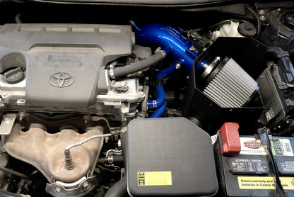 HPS Performance Air Intake Kit with Heat Shield, Blue, 827-691BL