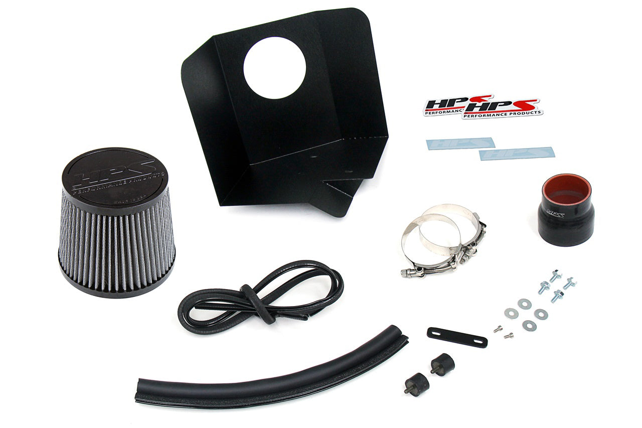 HPS Performance Air Intake Kit with Heat Shield, Black, 827-696WB