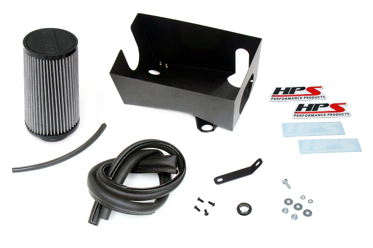 HPS Performance Air Intake Kit with Heat Shield, Blue, 827-698BL