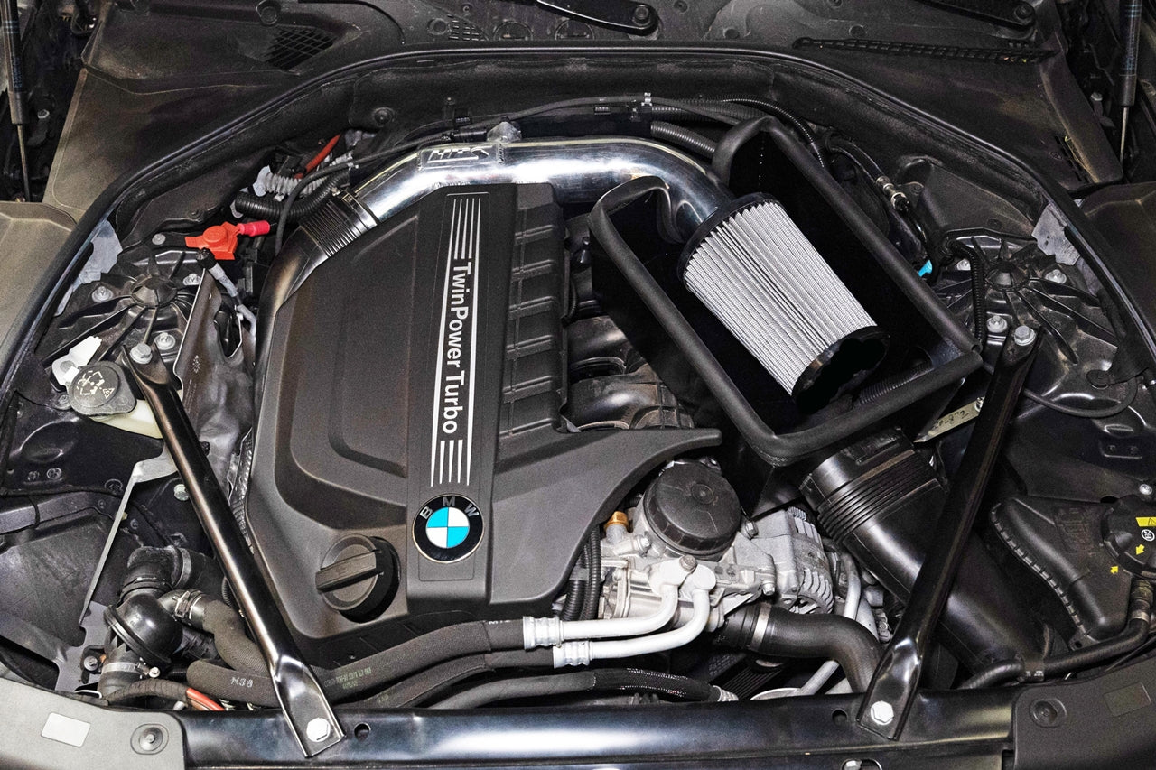 HPS Performance Air Intake Kit with Heat Shield, Blue, 827-698BL