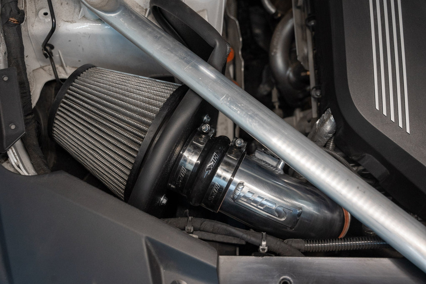 HPS Performance Air Intake Kit with Heat Shield, Blue, 827-702BL