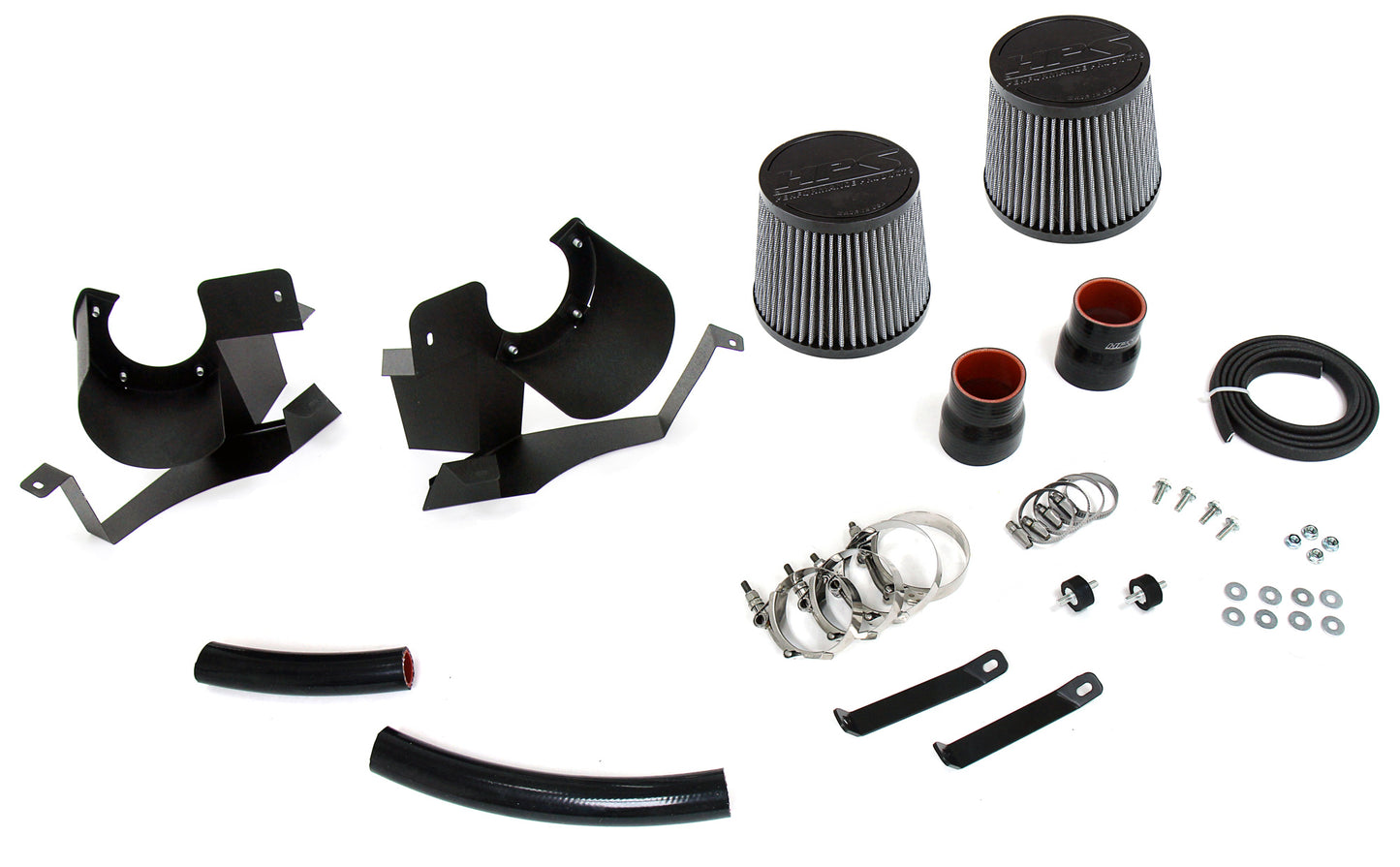 HPS Performance Air Intake Kit with Heat Shield, Blue, 827-703BL
