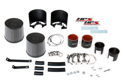 HPS Performance Air Intake Kit with Heat Shield, Blue, 827-706BL