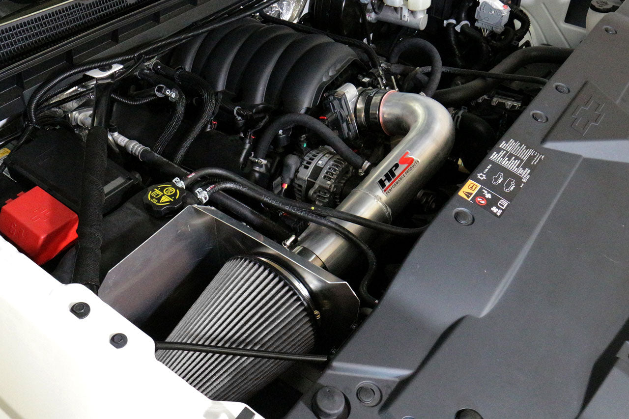 HPS Performance Air Intake Kit with Heat Shield, Blue, 827-707BL