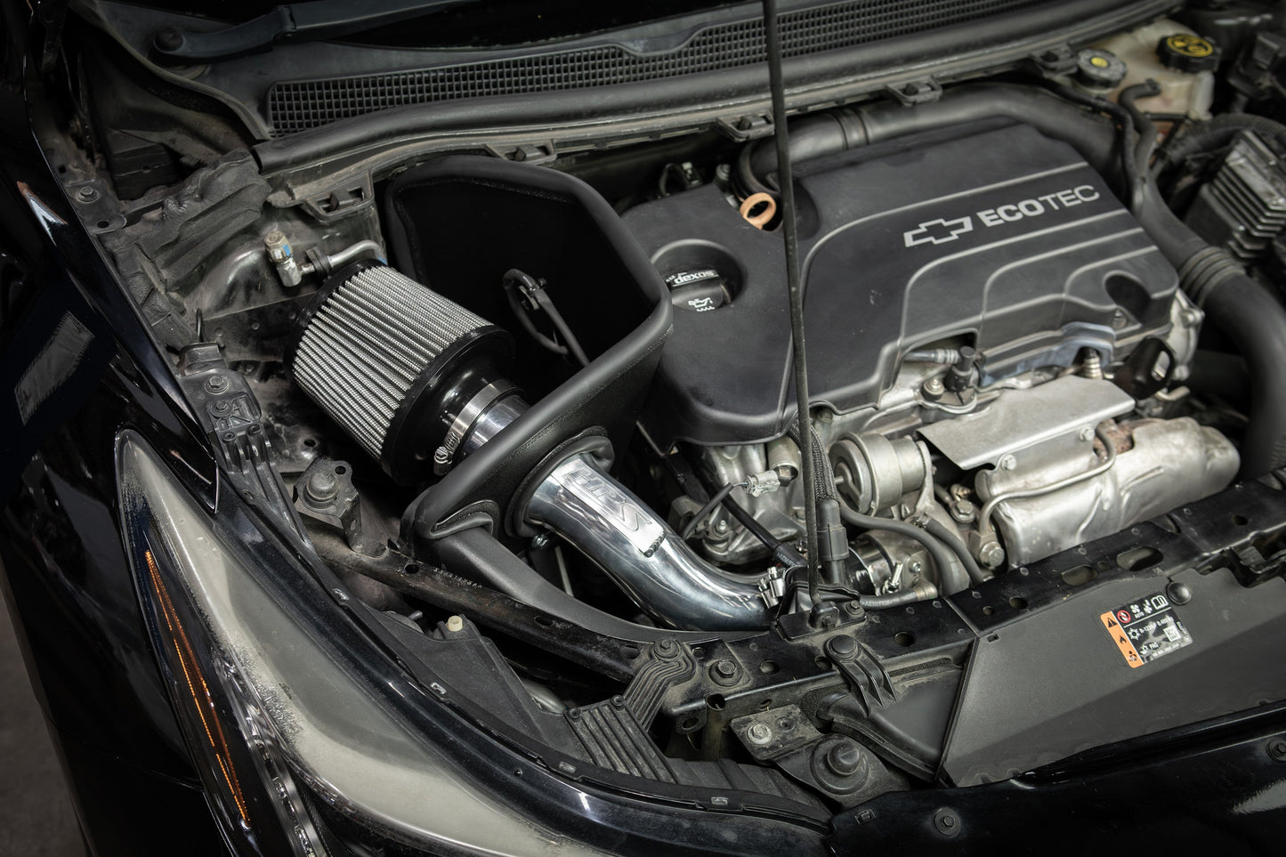 HPS Performance Air Intake Kit with Heat Shield, Polished, 827-709P