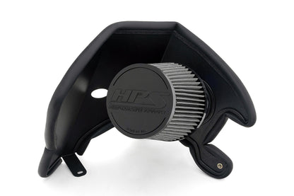 HPS Performance Air Intake Kit with Heat Shield, Polished, 827-709P