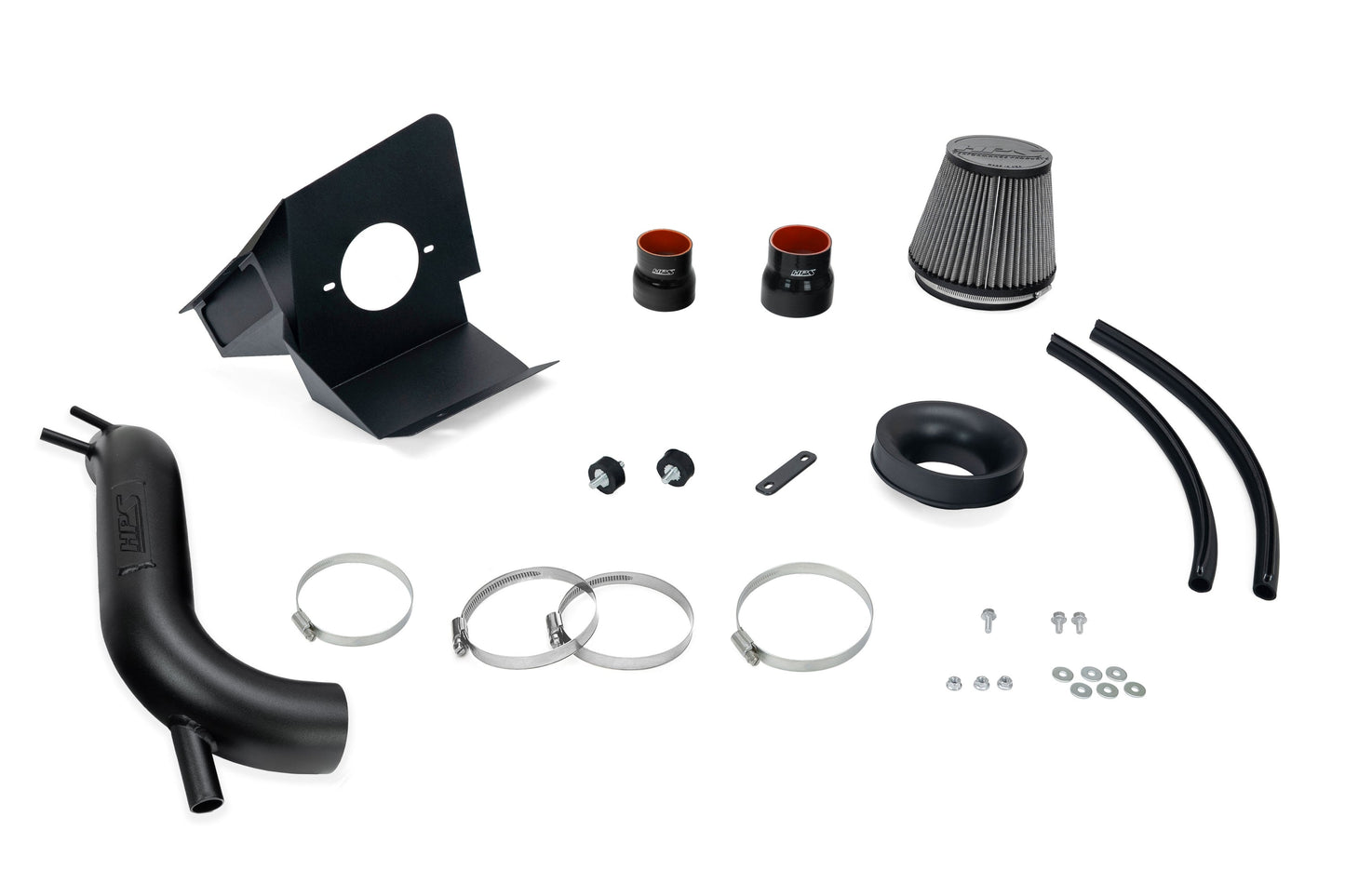 HPS Performance Air Intake Kit with Heat Shield, Black, 827-713WB