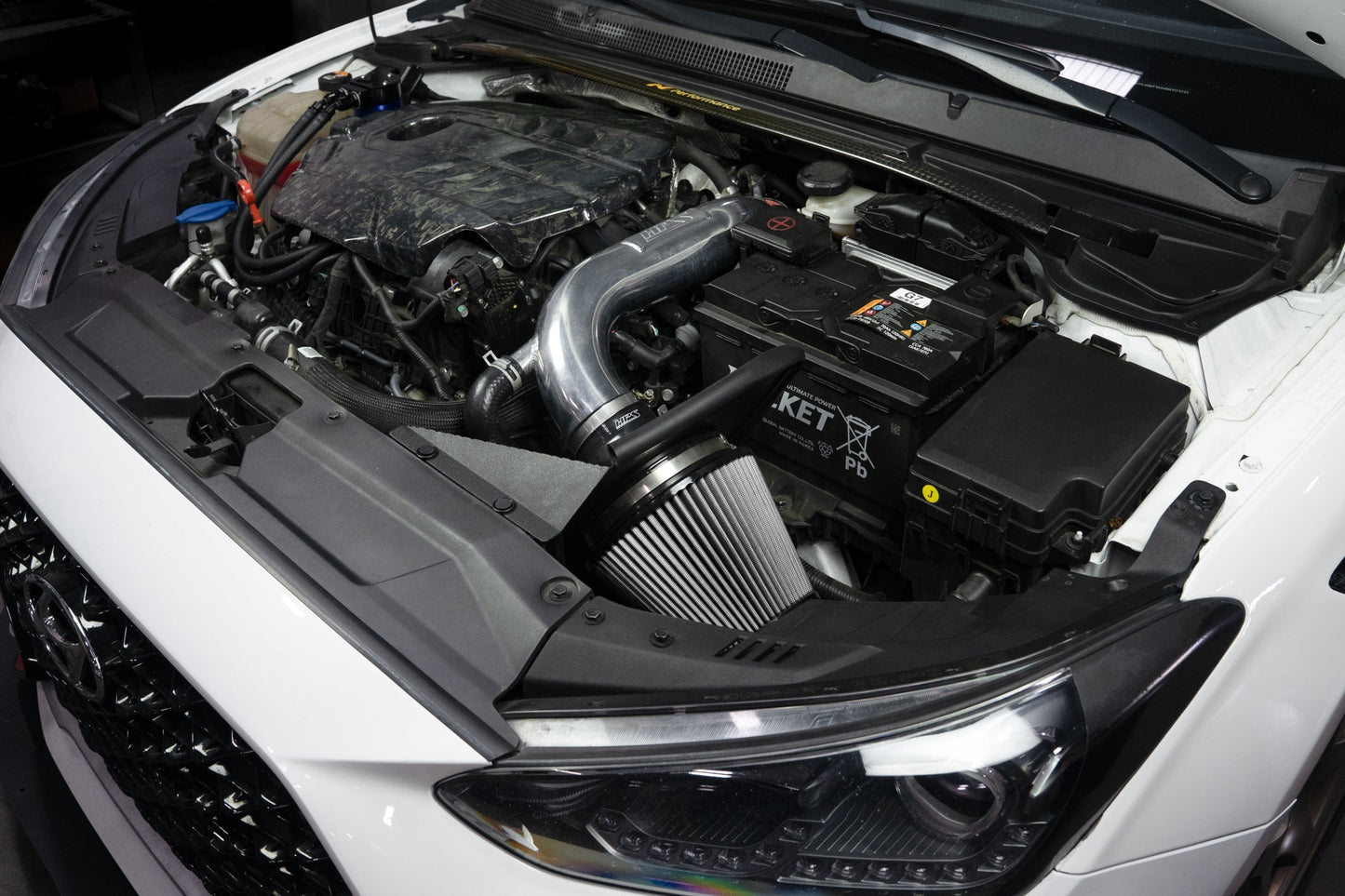 HPS Performance Air Intake Kit with Heat Shield, Black, 827-713WB