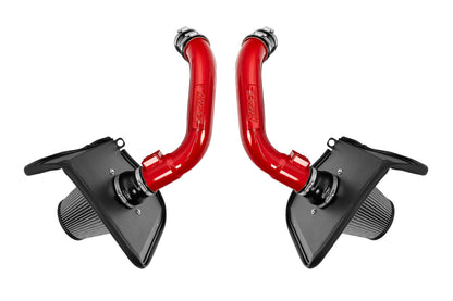 HPS Performance Air Intake Kit with Heat Shield Red 827-726R