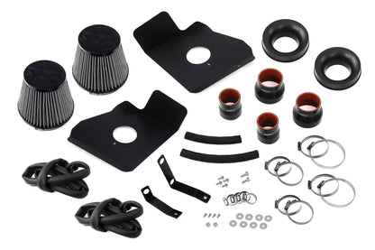 HPS Performance Air Intake Kit with Heat Shield, Red, 827-726R