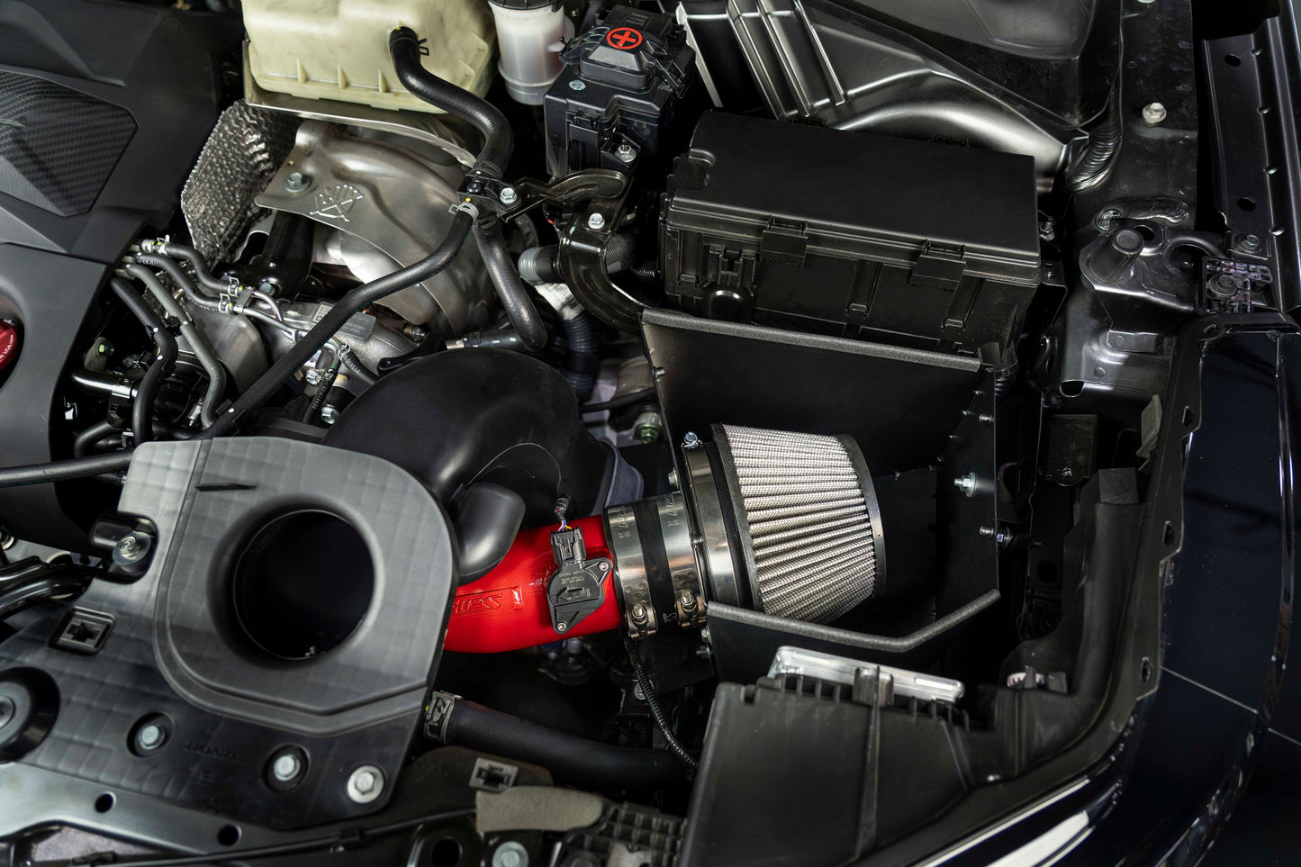 HPS Performance Air Intake Kit with Heat Shield, Blue, 827-728BL