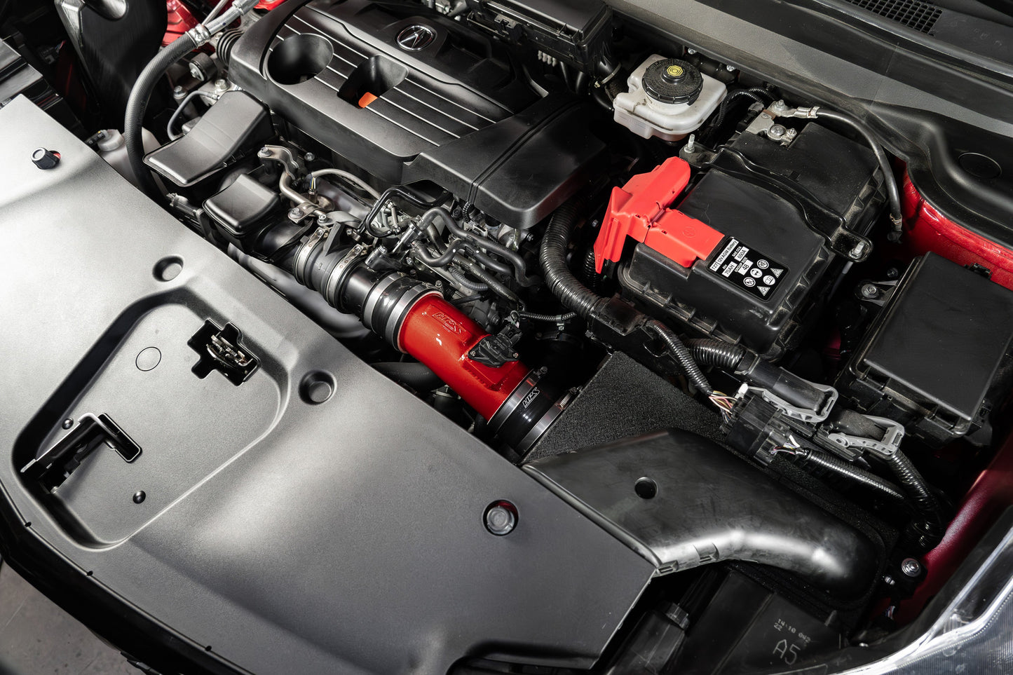 HPS Performance Air Intake Kit with Heat Shield, Red, 827-729R