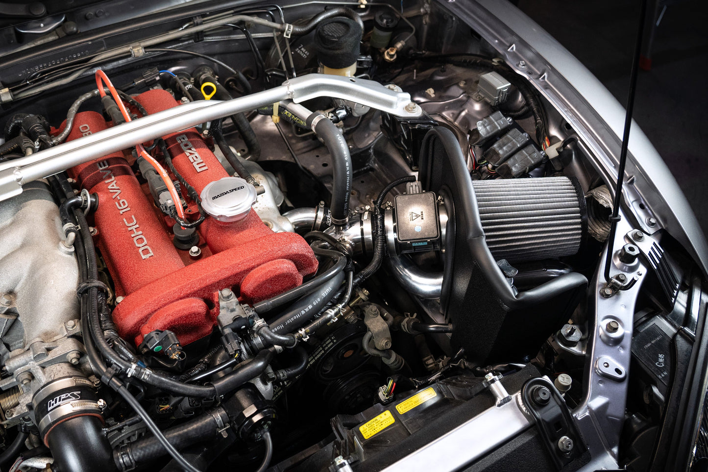 HPS Performance Air Intake Kit with Upper Hot Side Charge Pipe, Black, 827-733WB