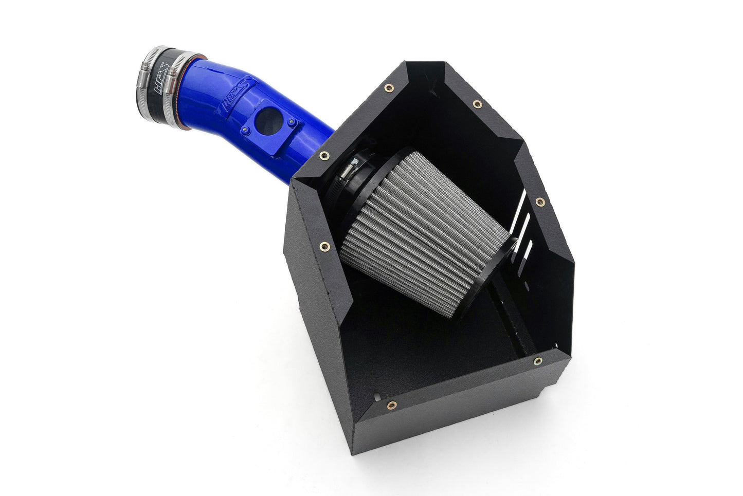HPS Performance Air Intake Kit with Heat Shield, Blue, 827-735BL