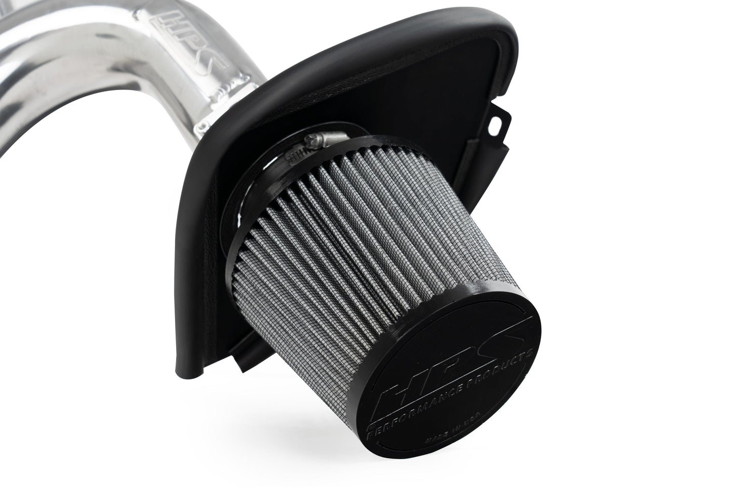HPS Performance Air Intake Kit with Heat Shield, Polished, 827-738P