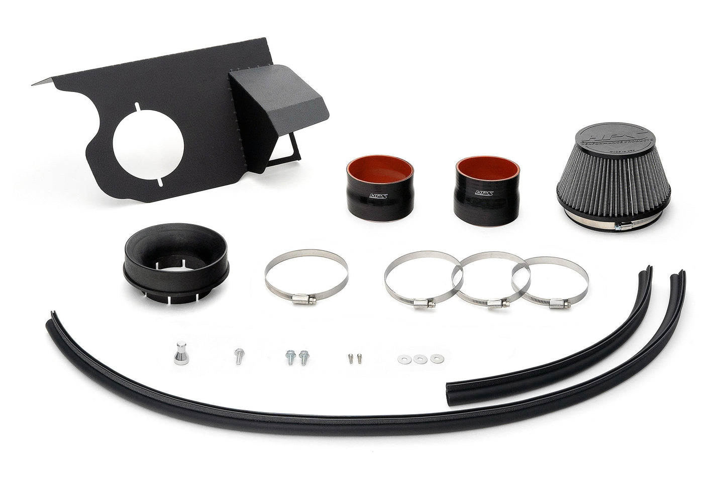 HPS Performance Air Intake Kit with Heat Shield, Red, 827-739R