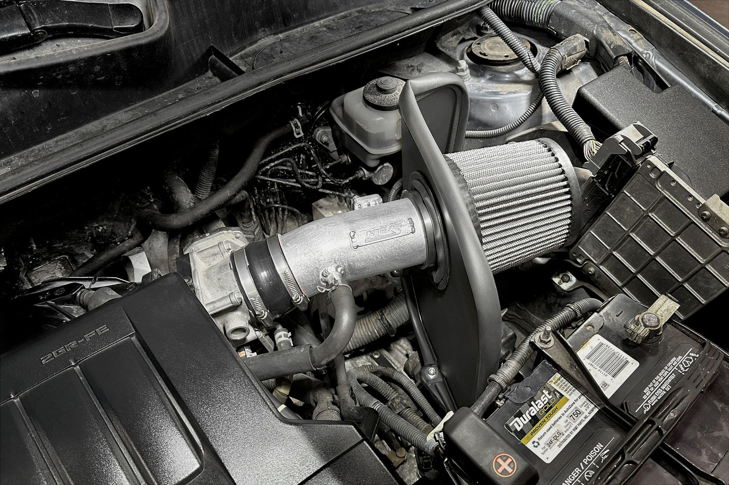 HPS Performance Air Intake Kit with Heat Shield, Blue, 827-740BL
