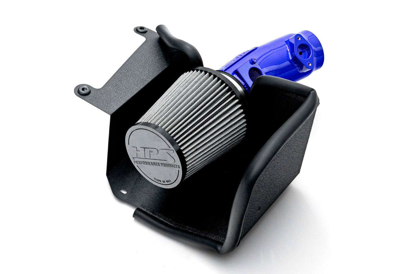 HPS Performance Air Intake Kit with Heat Shield, Blue, 827-741BL